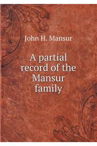 A partial record of the Mansur family