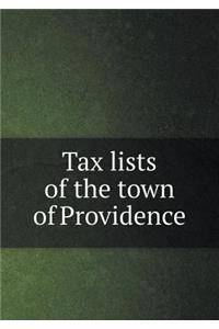 Tax Lists of the Town of Providence