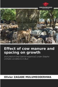 Effect of cow manure and spacing on growth