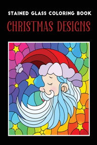Stained Glass coloring book christmas designs