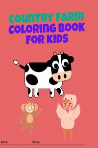 Country Farm Coloring Book for kids