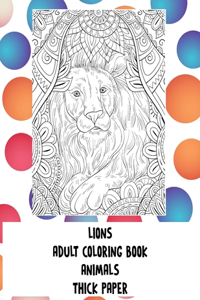 Adult Coloring Book Thick paper - Animals - Lions