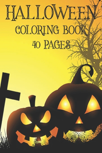 Halloween Coloring Book 40 Pages