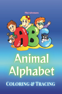 Animal Alphabet Coloring and Tracing Book for Children PBnJ Adventures Learning ABCs