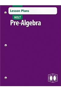 Holt Pre-Algebra Lesson Plans