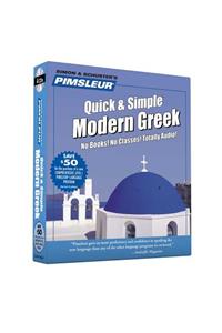 Pimsleur Greek (Modern) Quick & Simple Course - Level 1 Lessons 1-8 CD