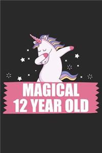Magical 12 Year Old 12th Birthday Dabbing Unicorn