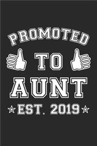 Pregnancy Announcement Notebook - Promoted To Aunt 2019 Pregnancy Announcement - Pregnancy Announcement Journal