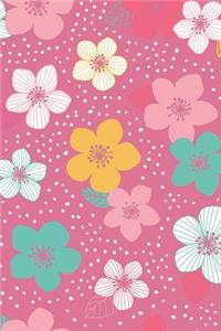 Chic Colorful Floral Design Notebook