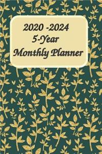 2020-2024 5-Year Monthly Planner 6x9