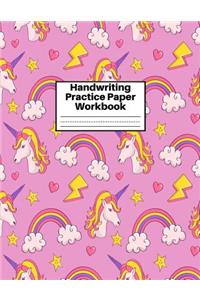 Handwriting Practice Paper Workbook