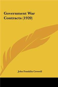 Government War Contracts (1920)