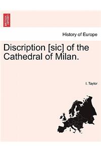 Discription [Sic] of the Cathedral of Milan.