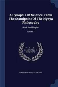 Synopsis Of Science, From The Standpoint Of The Nyaya Philosophy