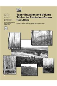 Taper Equation and Volume Tables for Plantation-Grown Red Alder