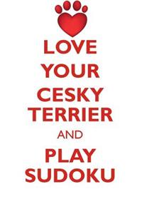 Love Your Cesky Terrier and Play Sudoku Cesky Terrier Sudoku Level 1 of 15