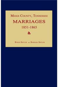 Meigs County, Tennessee, Marriages 1851-1865