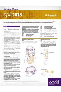 CPT 2018 Express Reference Card: Orthopaedics