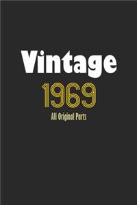 Vintage 1969 Notebook All Original Parts Gift