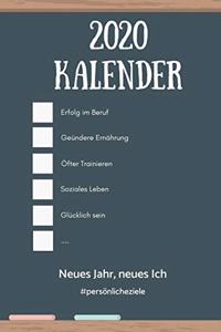 2020 Kalender Neues Jahr, Neues Ich #persönlicheziele