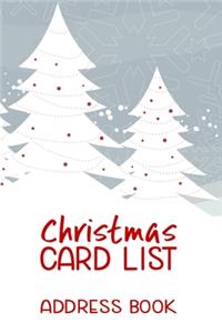 Christmas Card List Address Book