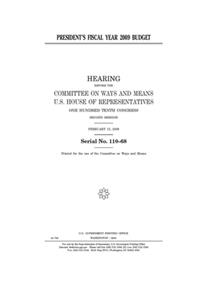 President's fiscal year 2009 budget