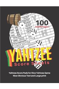 Yahtzee Score Sheets