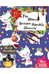 The Ultimate Merry Christmas Unicorn Monthly Planner Year 2020