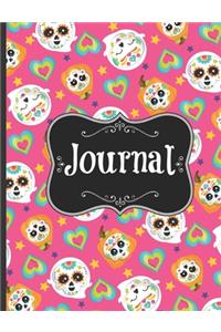 Journal: Notebook: Sugar Skull Goth Lined Journal for kids