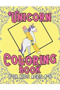 Unicorn Coloring Book for Kids Ages 4-8