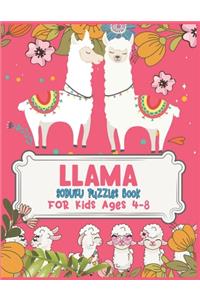 LLAMA Soduku Puzzles Book For Kids Ages 4-8