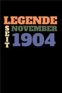 Legende seit November 1904