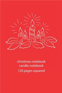 christmas notebook candle notebook