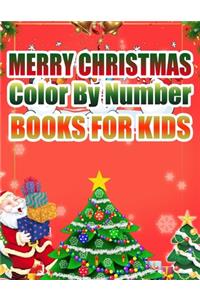 Merry Christmas Color By Number Books For Kids