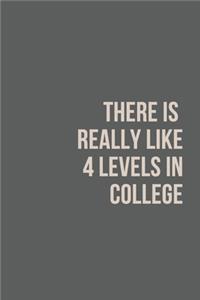 There Is Really Like 4 Levels In College Notebook Journal