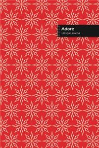 Adore Lifestyle Journal, Blank Write-in Notebook, Dotted Lines, Wide Ruled, Size (A5) 6 x 9 In (Red)