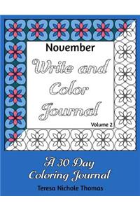 November Write and Color Journal - Volume 2