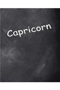 Capricorn Zodiac Horoscope School Composition Book Chalkboard 130 Pages: (Notebook, Diary, Blank Book)