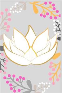 Gold Lotus Flower Notebook Abstract Art Journal
