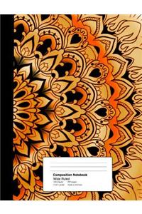 Composition Notebook Wide Ruled 7.44 X 9.69 Inches 100 Sheets / 200 Pages