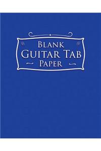 Blank Guitar Tab Paper
