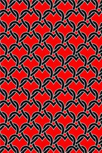 Bullet Journal Notebook Chained Hearts Pattern 12