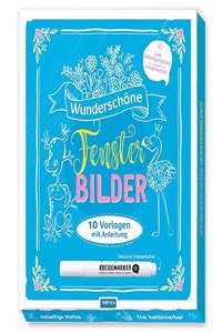 Trotsch Wunderschone Fensterbilder mit Kreidemarker Mappe mit Vorlagen und Kreidemarker: Fensterbilderbuch Malbuch