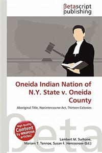 Oneida Indian Nation of N.Y. State V. Oneida County