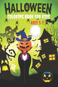 Halloween Coloring Book for Kids Ages 3-7