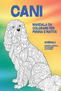 Mandala da colorare per penna e matita - Disegni animali alleviare lo stress - Animali - Cani