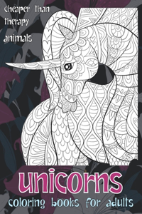 Coloring Books for Adults Animals Cheaper than Therapy - Animals - Unicorns