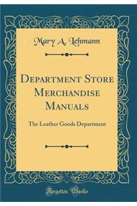 Department Store Merchandise Manuals