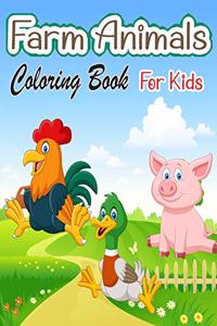 Farm Animals Coloring Book For Kids