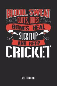 Blood clots sweat dries bones heal. Suck it up and keep Cricket